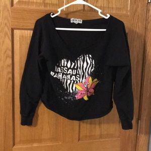 Cute crop workout sweatshirt